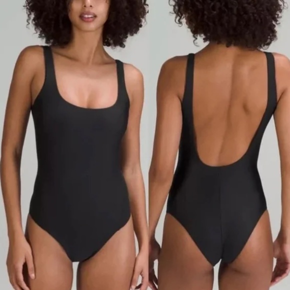 NWT Lululemon Waterside Scoop One-Piece Black size 6 8 - Picture 3 of 11
